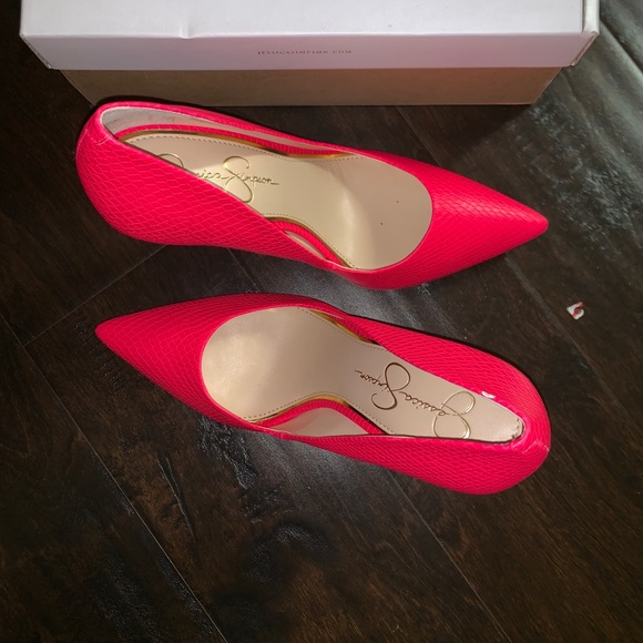 ❌SOLD! ❌NWOT Jessica Simpson laser pink heels - Picture 3 of 5